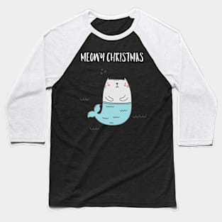 Meowy Christmas Baseball T-Shirt